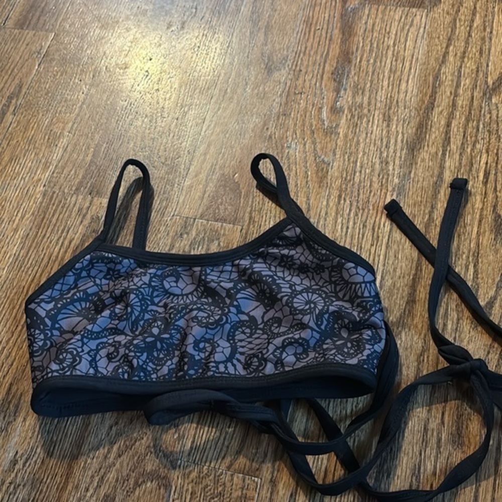 Oh lala Lace Patterned Black Dance Top